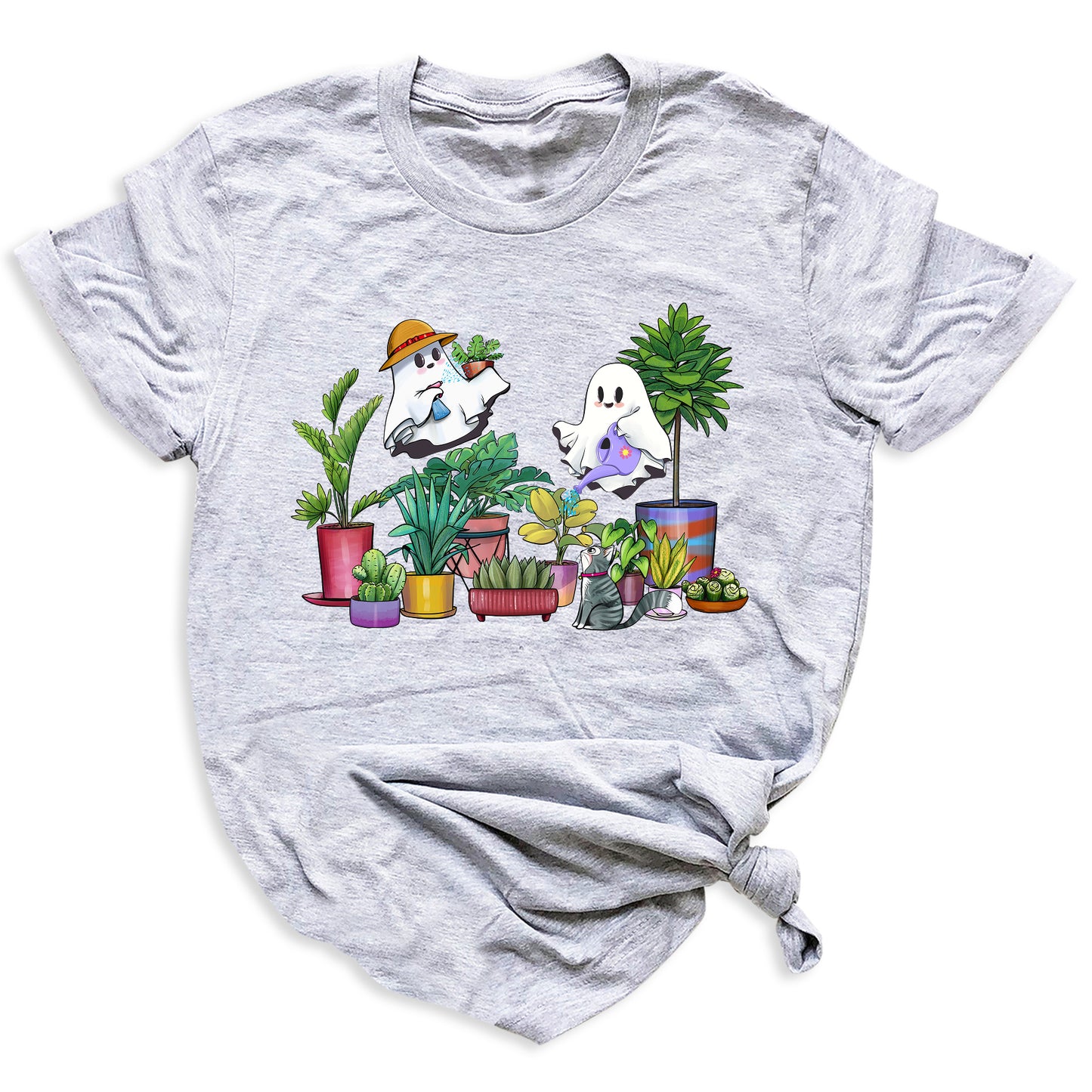 Halloween Ghost Plant Shirt – Garden Lover Tee | Cactus & Succulent Botanical Shirt