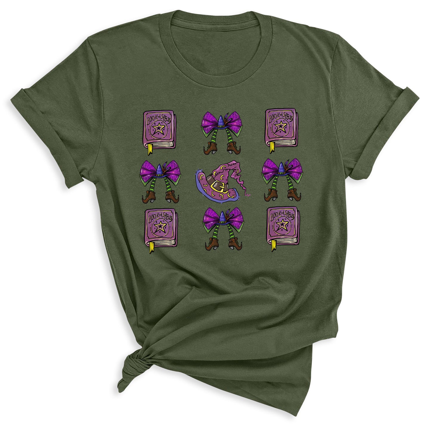 Halloween Witch Hat Shirt – Coquette Bow Tee, Spooky Season Outfit for Women