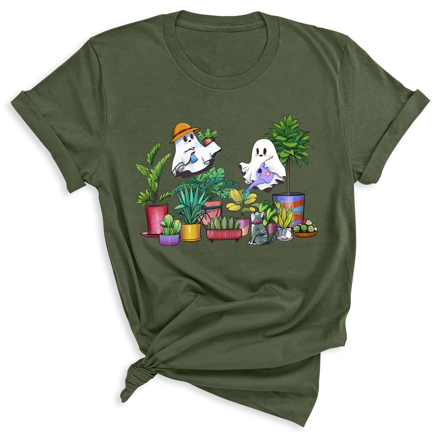 Halloween Ghost Plant Shirt – Garden Lover Tee | Cactus & Succulent Botanical Shirt