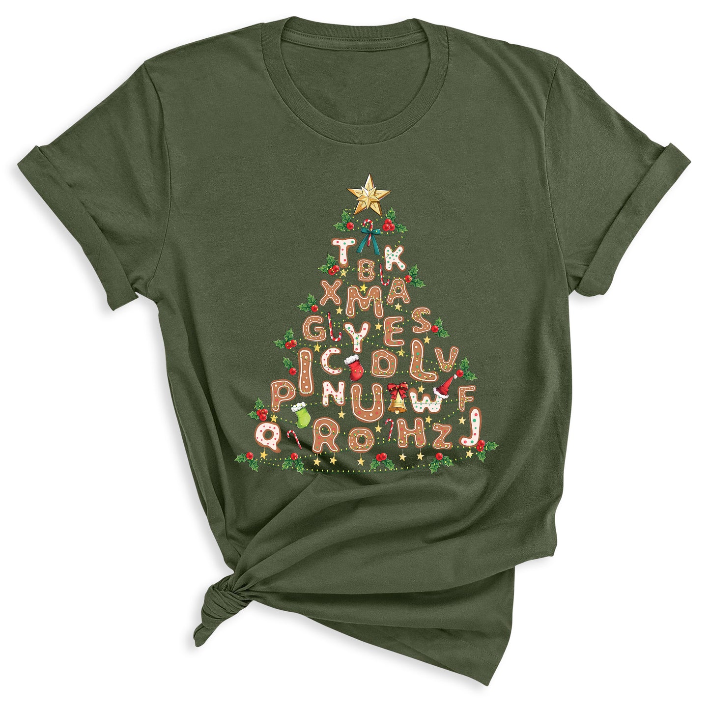 Alphabet Christmas Tree Shirt – Teacher Holiday Party Tee