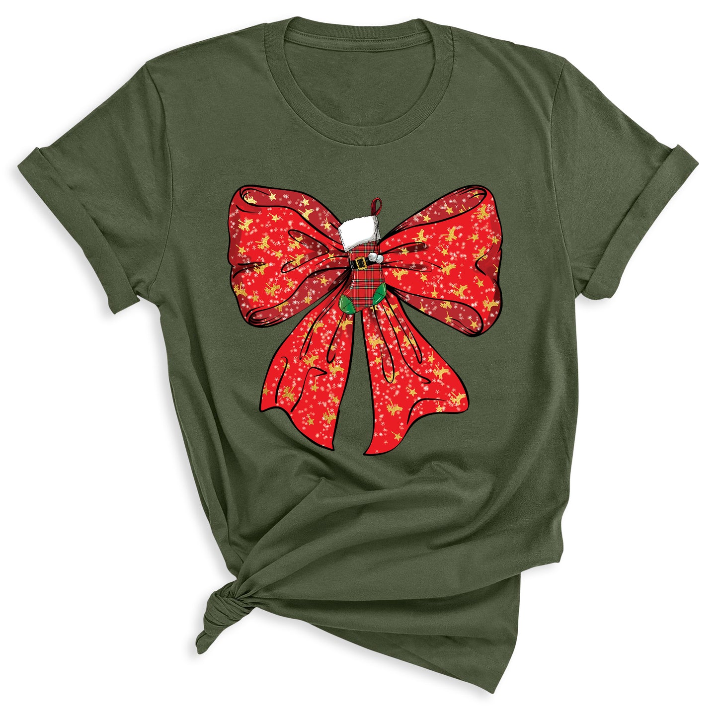 Coquette Christmas Bow Shirt – Cute Retro Holiday Tee for Women, Xmas Gift Top, Merry Christmas Coquette Style