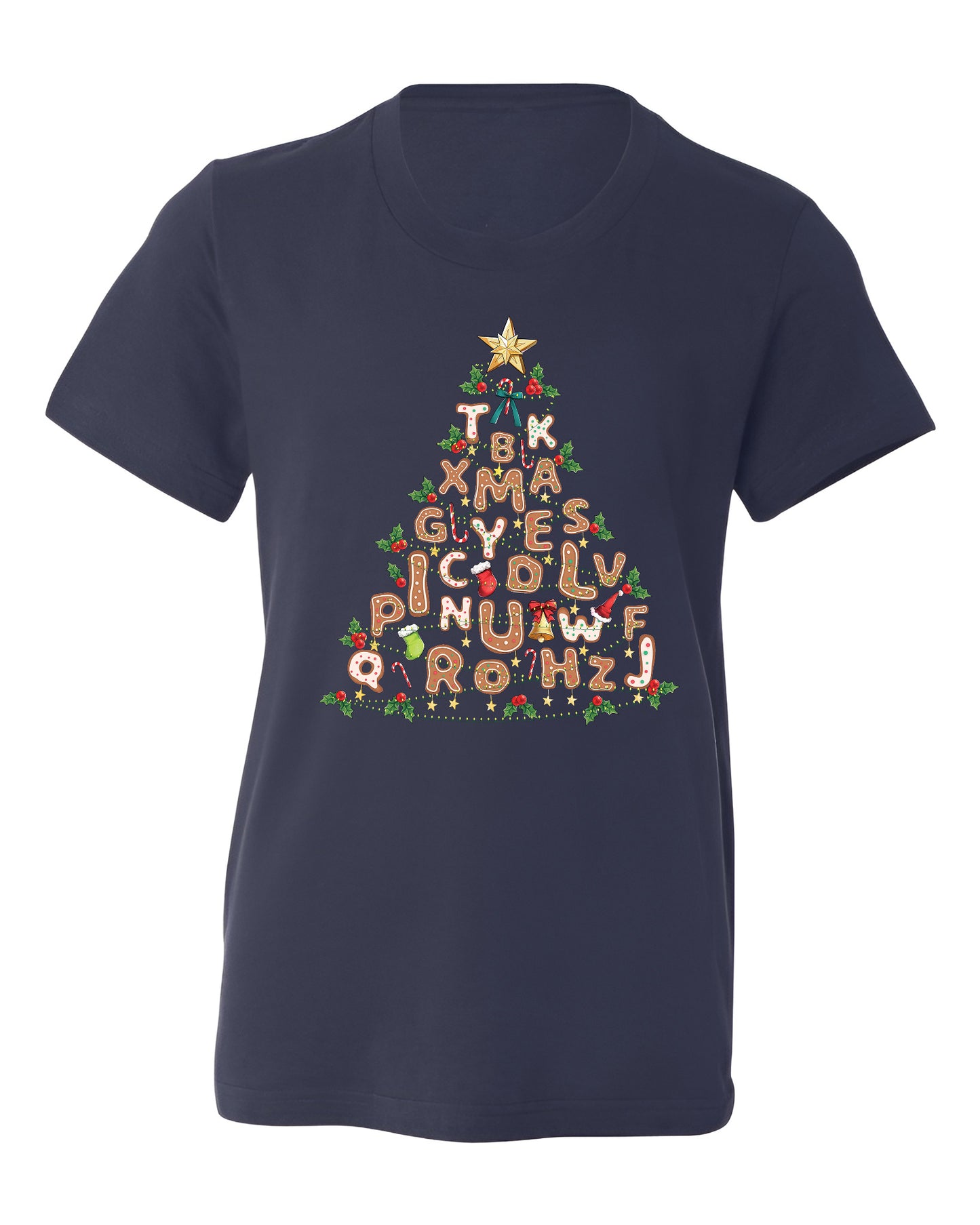 Alphabet Christmas Tree Shirt – Teacher Holiday Party Tee