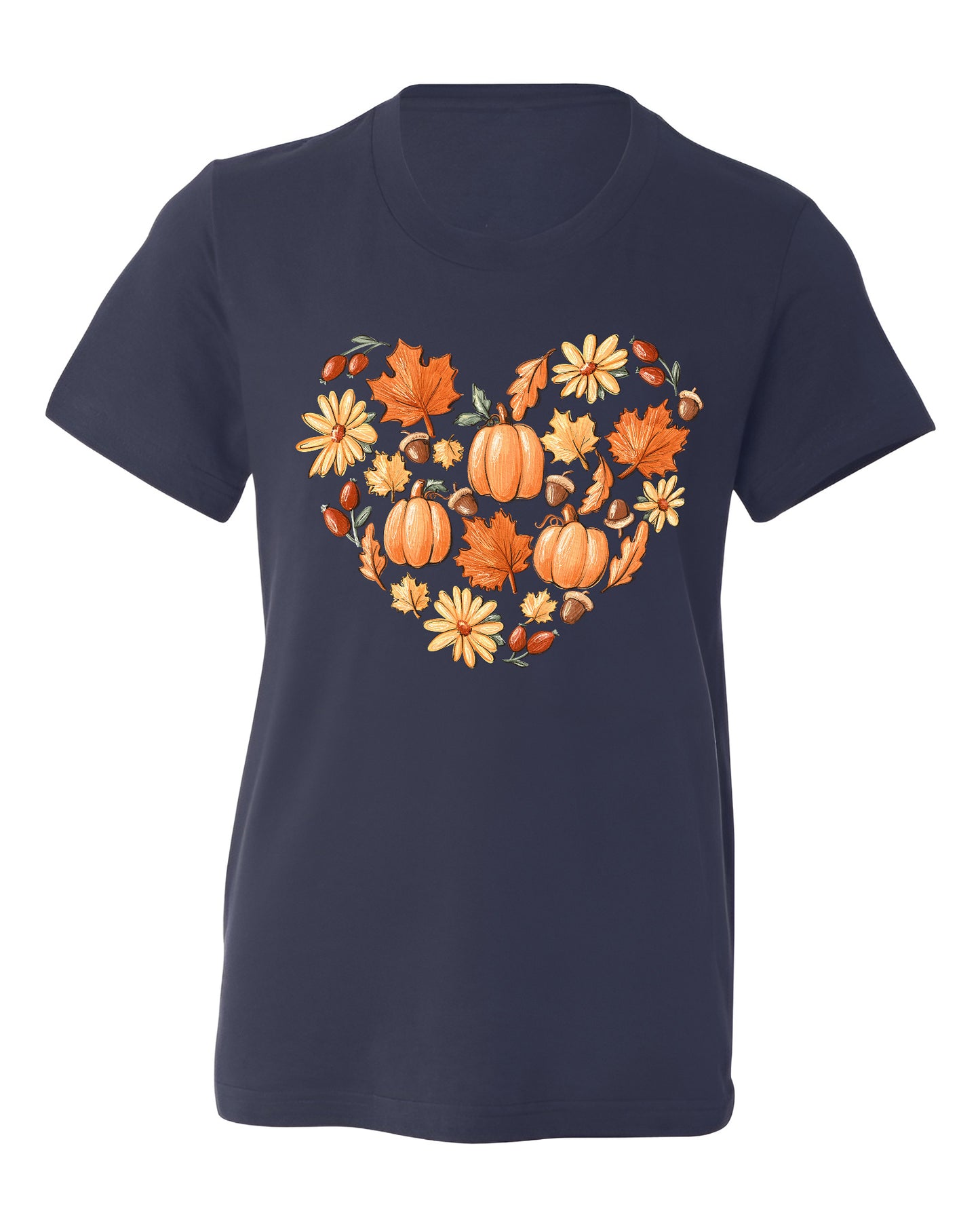 Thanksgiving Pumpkin Heart Shirt β Fall Harvest Graphic Tee