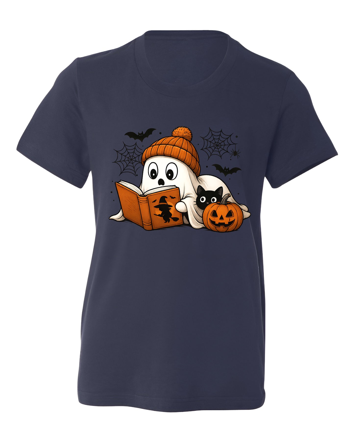 Reading Ghost Halloween Shirt – Book Lover Spooky Season Tee
