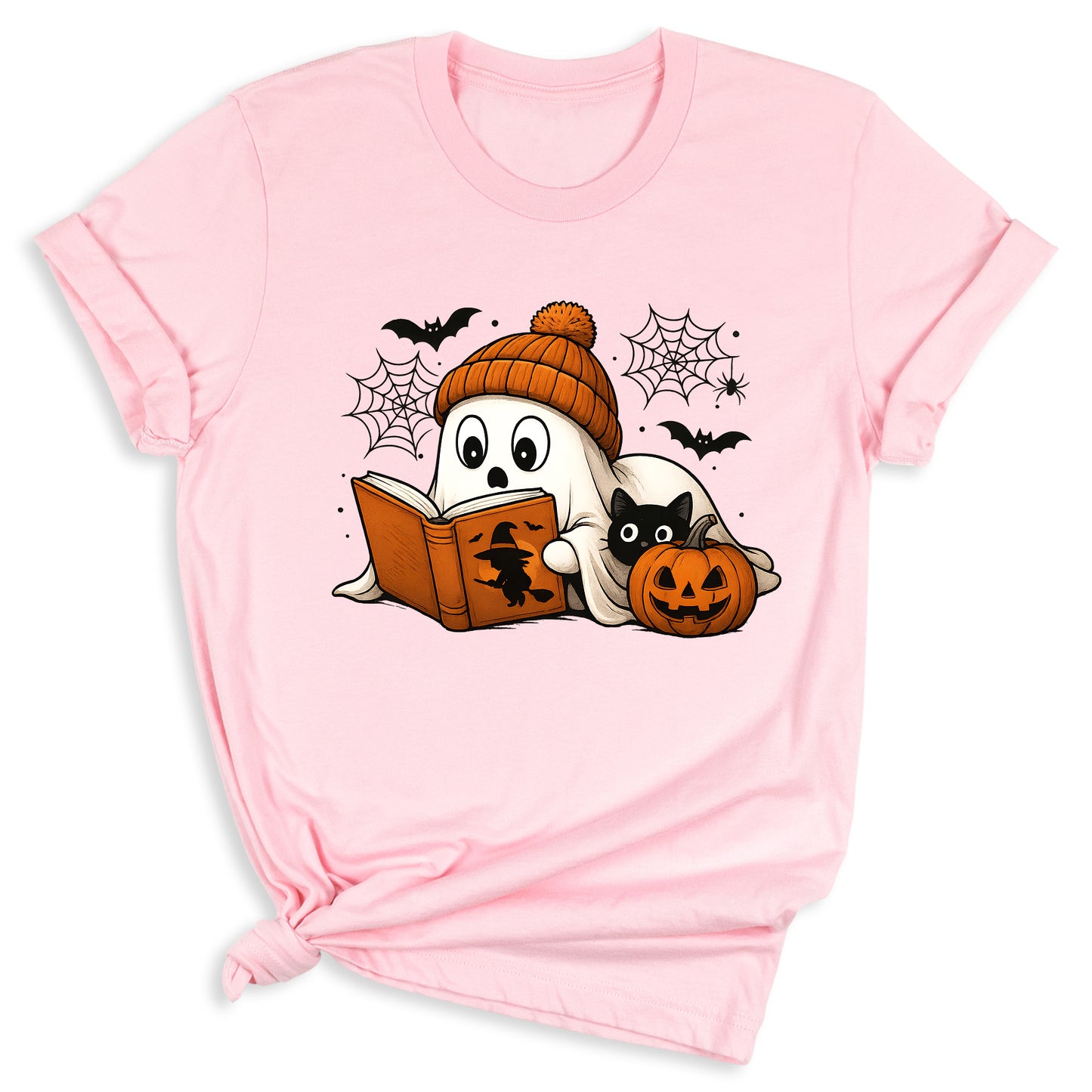 Reading Ghost Halloween Shirt – Book Lover Spooky Season Tee