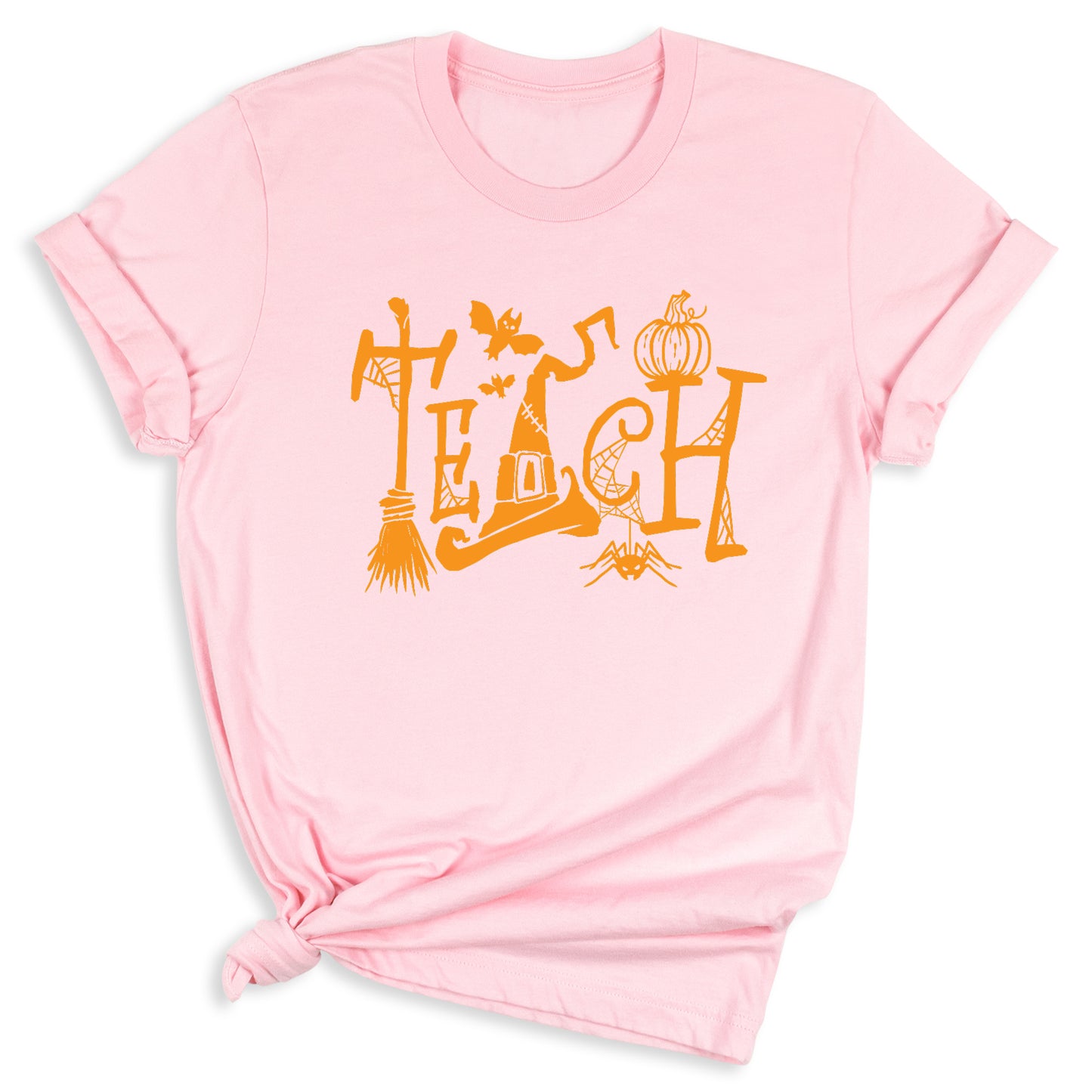 Halloween Teach T-Shirt – Cute Pumpkin School Shirt, Fall Teacher Tee for Spooky Season