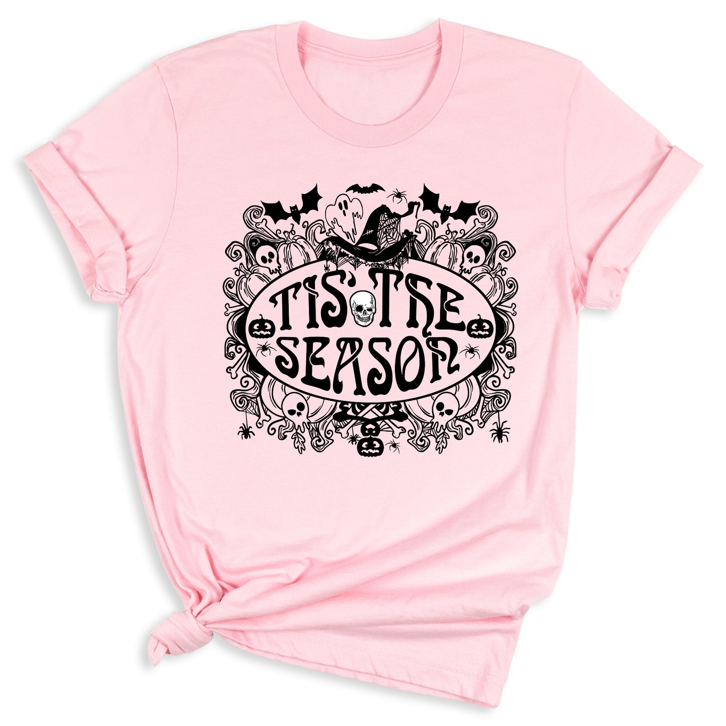 Tis the Season Halloween Shirt – Skull & Ghost Tee | Spooky Season Party Shirt