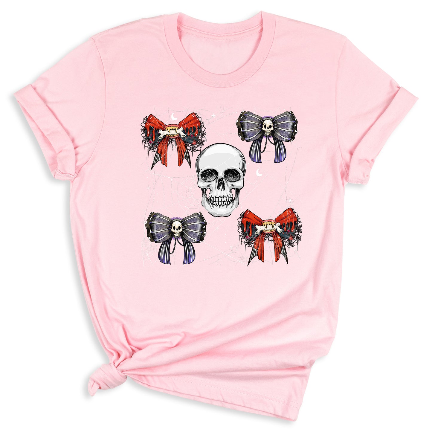 Halloween Skeleton Shirt with Bow – Halloween Party Tee for Girls