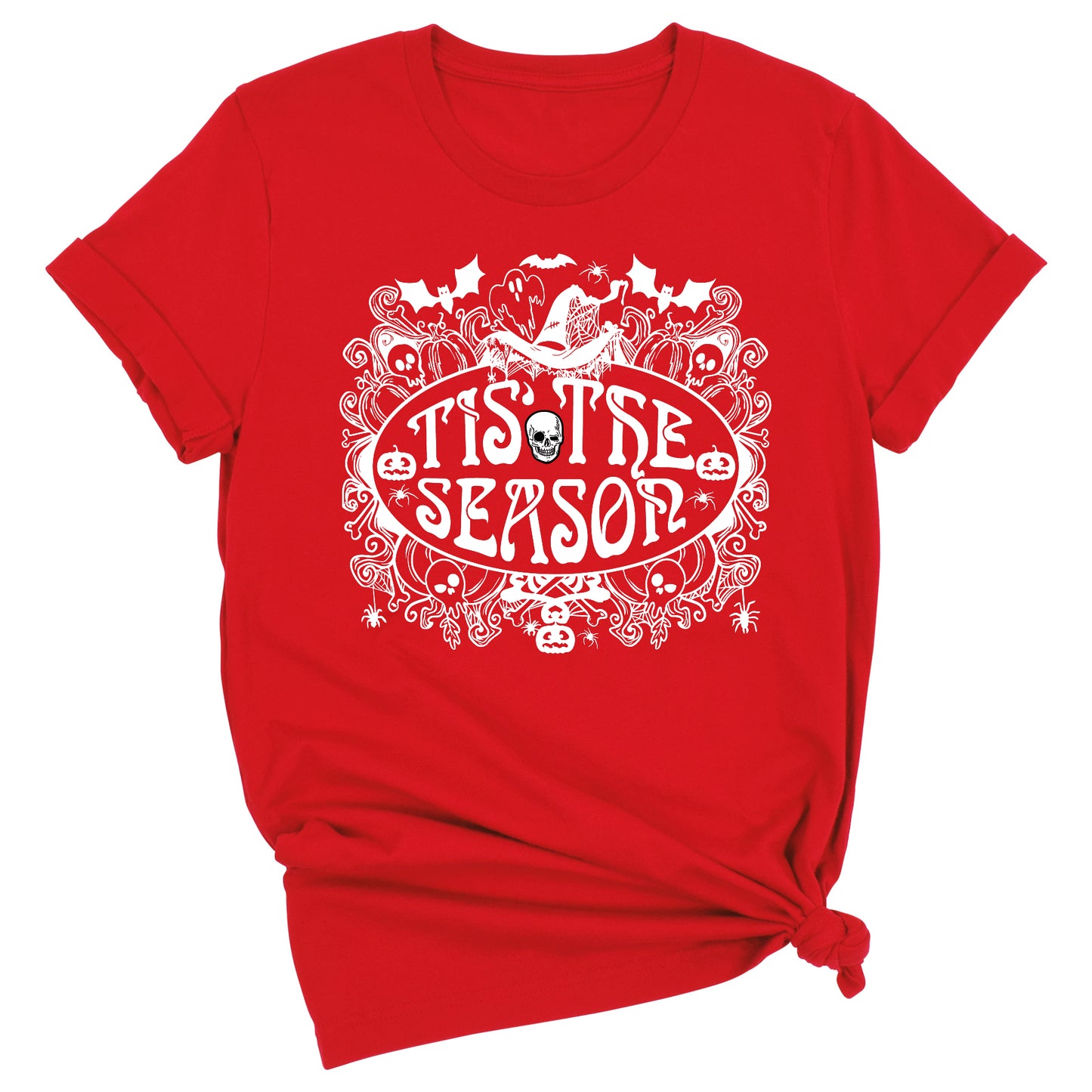 Tis the Season Halloween Shirt – Skull & Ghost Tee | Spooky Season Party Shirt