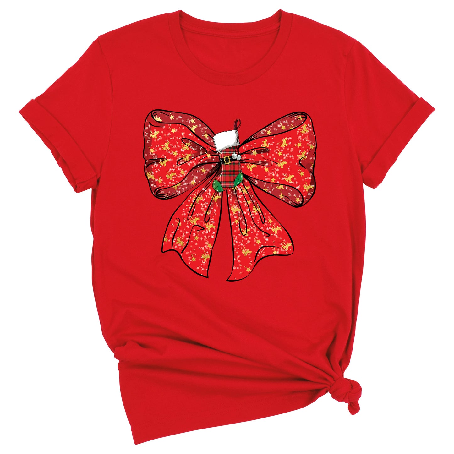 Coquette Christmas Bow Shirt – Cute Retro Holiday Tee for Women, Xmas Gift Top, Merry Christmas Coquette Style