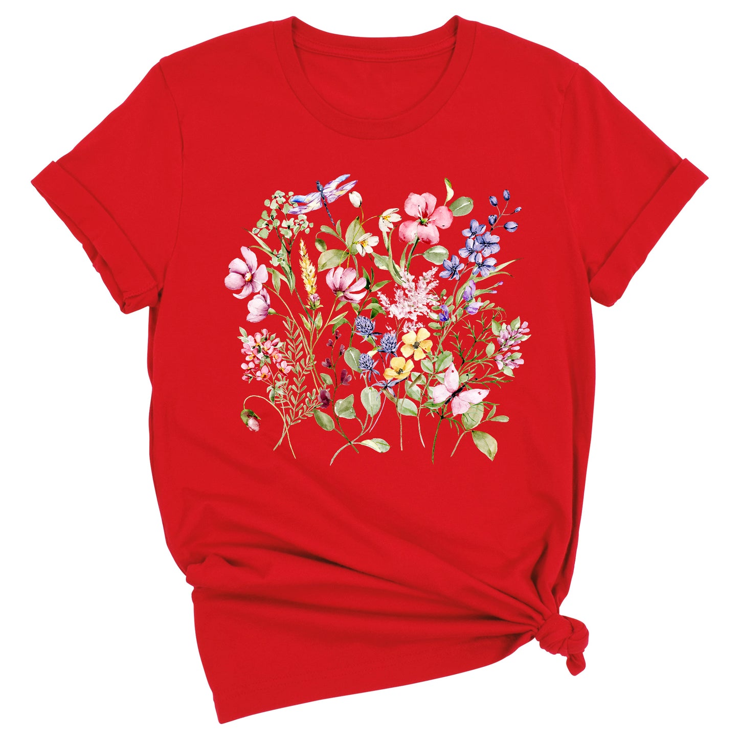 Wildflower Shirt โ Vintage Floral Boho Tee for Women