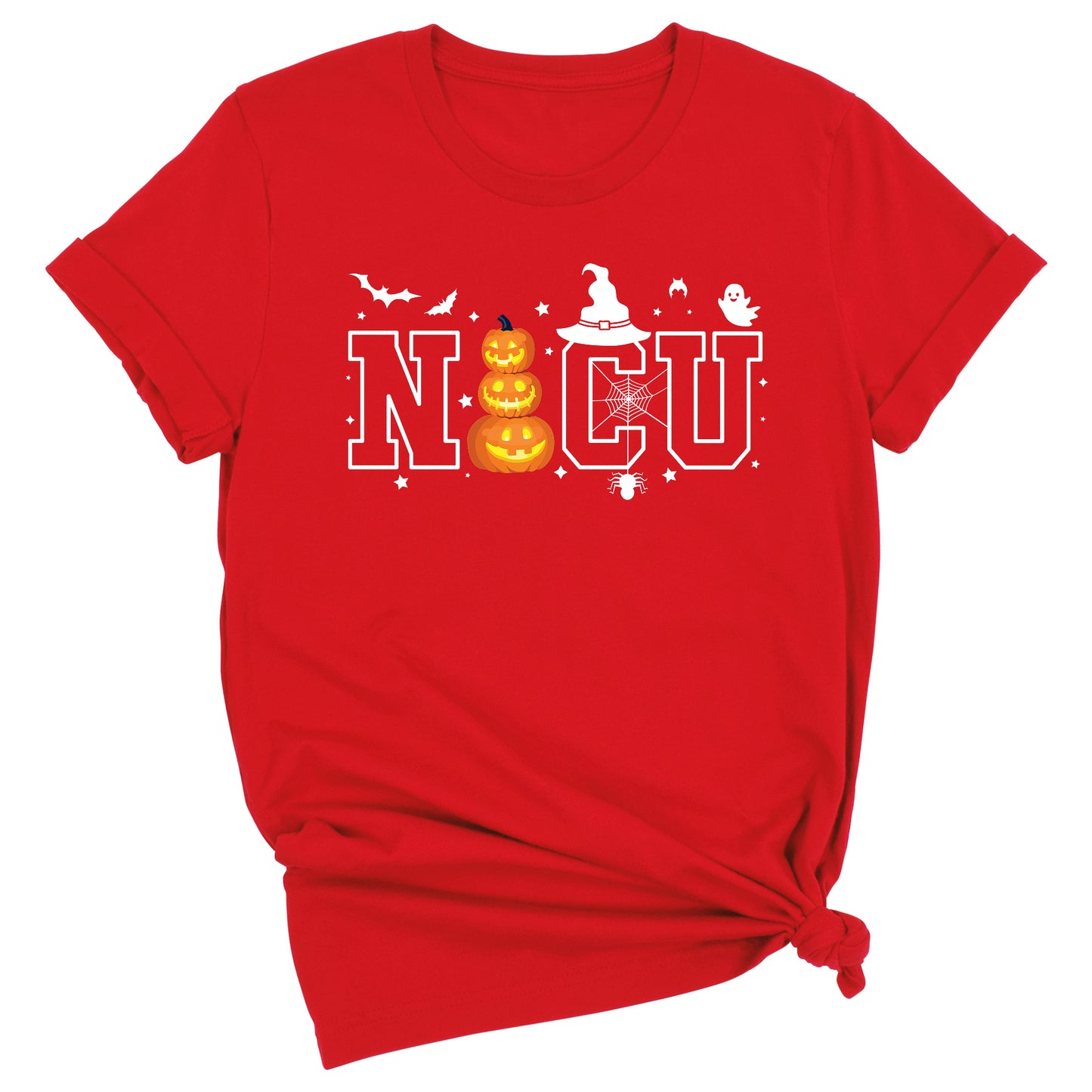 Halloween NICU Nurse T-Shirt – Pumpkin Face Spooky Season Tee, Funny Halloween Shirt for Nurses
