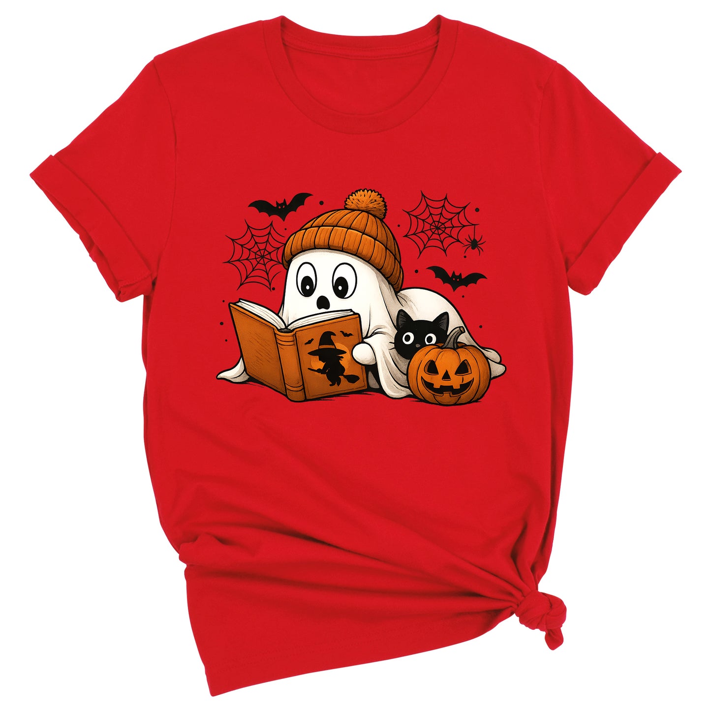 Reading Ghost Halloween Shirt – Book Lover Spooky Season Tee