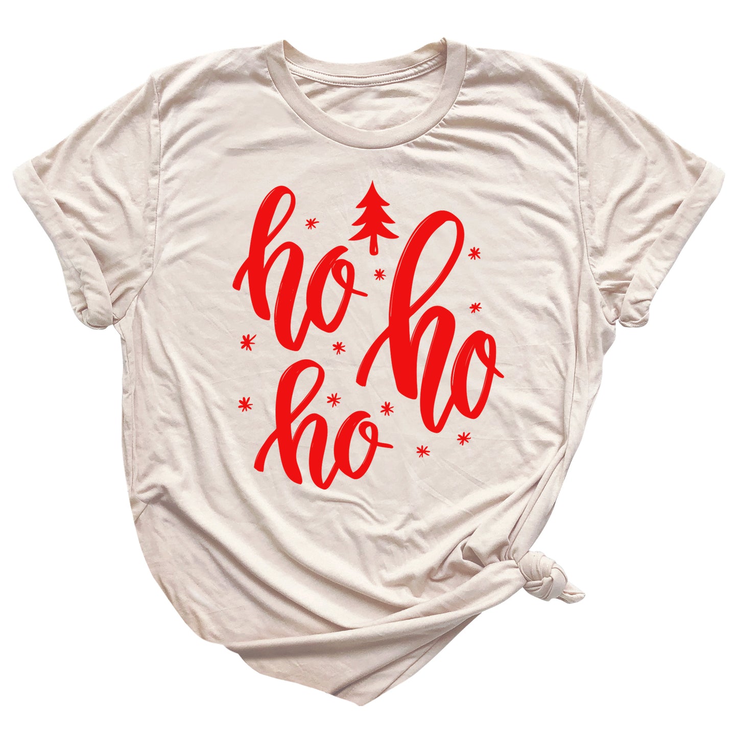 Cute Ho Ho Ho Christmas T-Shirt โ Santa Holiday Shirt for Women & Men