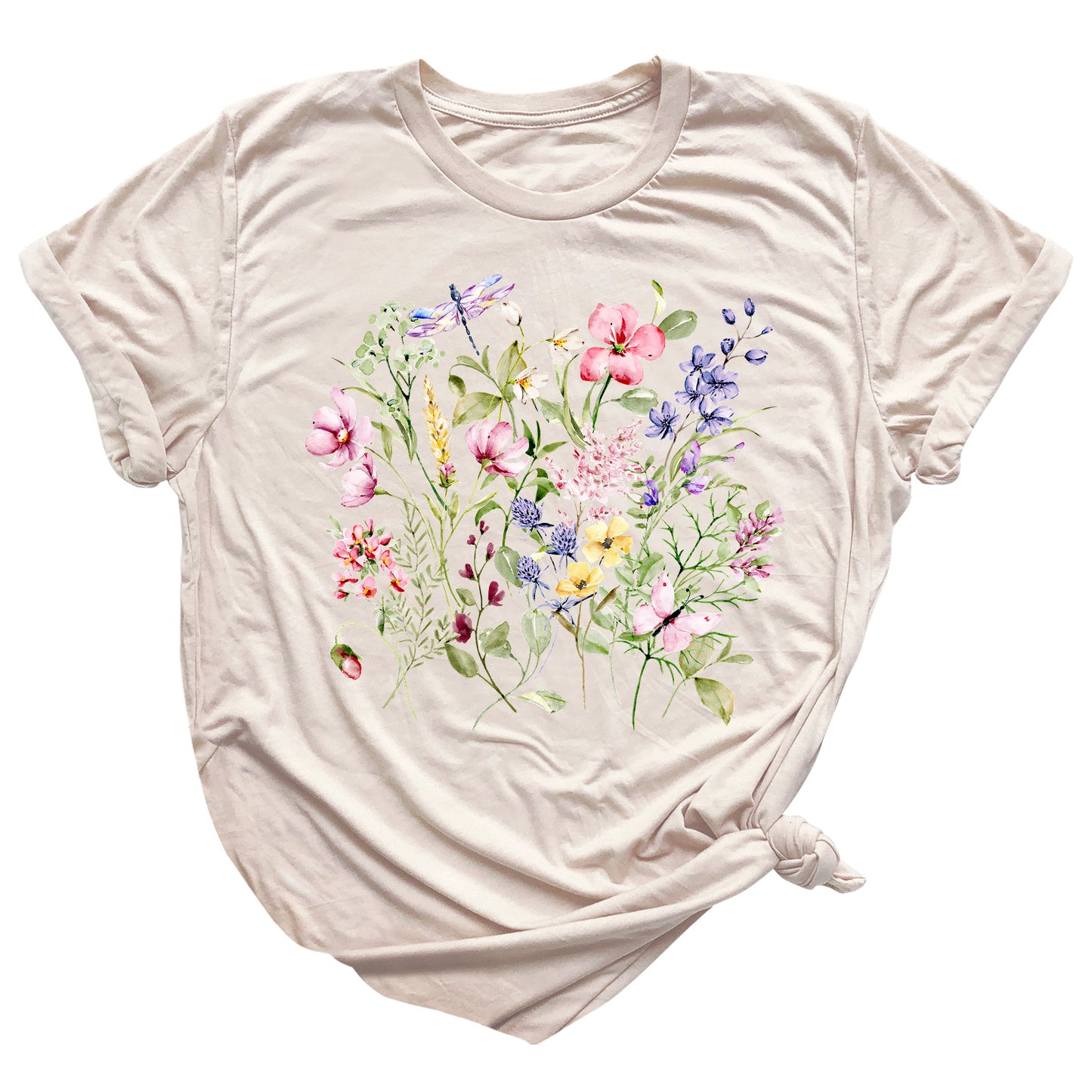 Wildflower Shirt โ Vintage Floral Boho Tee for Women