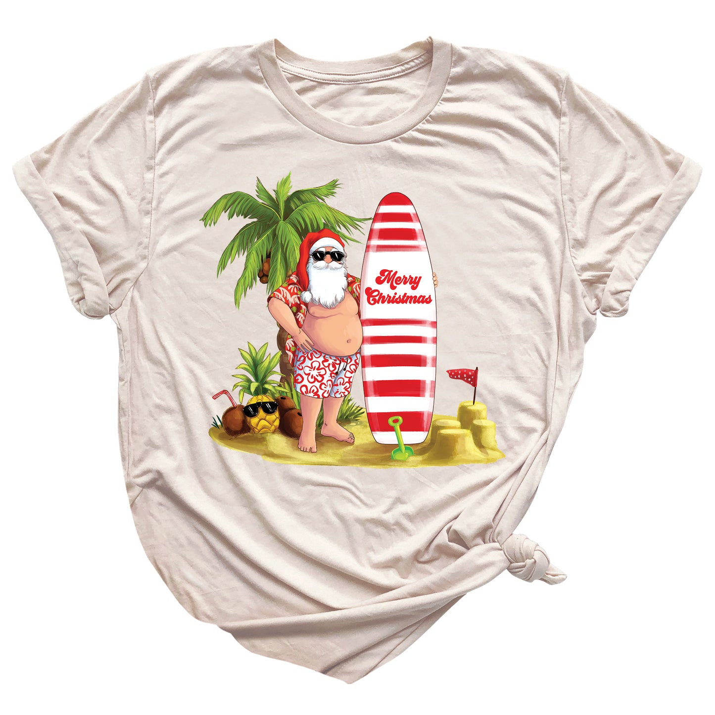 Beach Party Christmas Shirt β Santa Surfing Holiday Tee