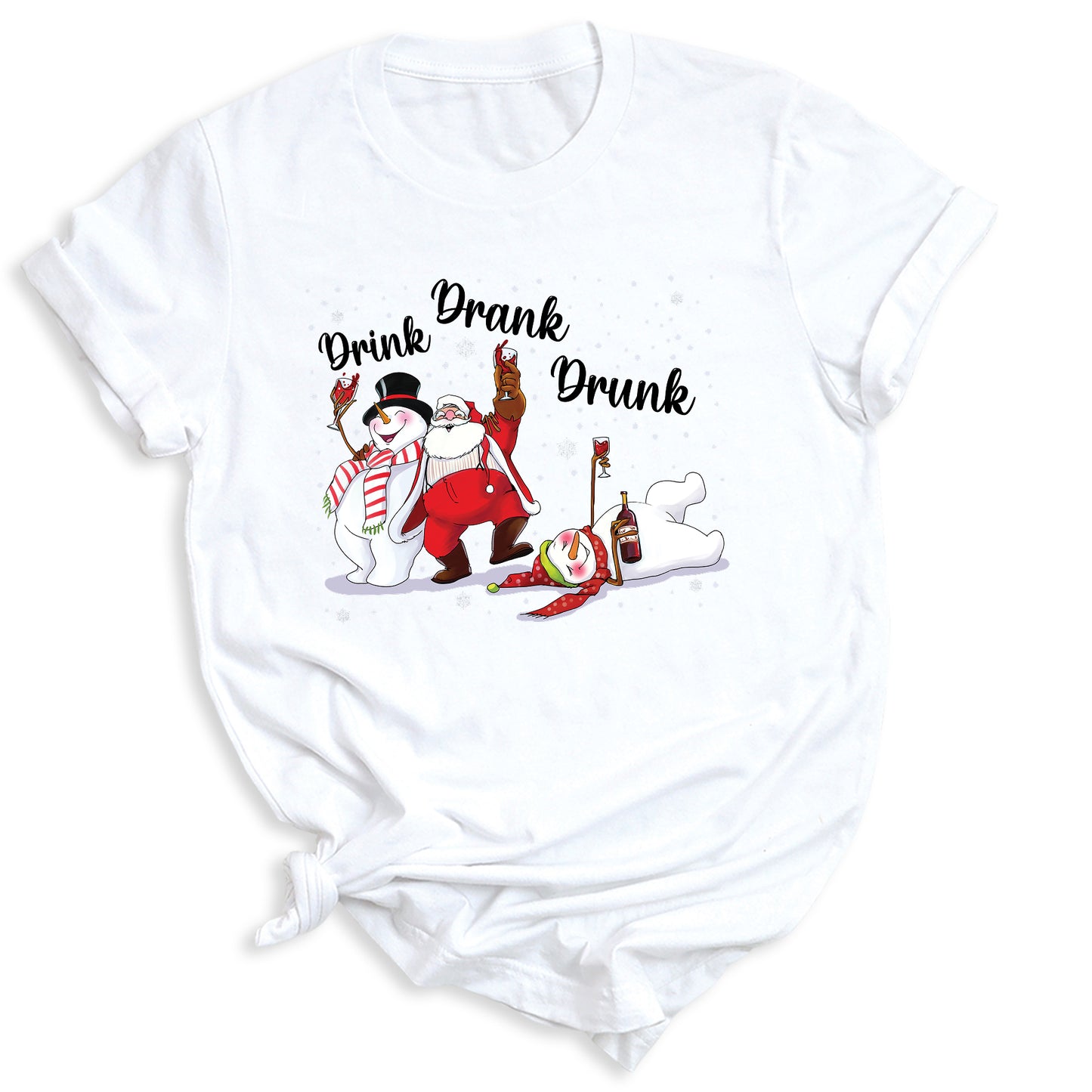 Drink Drank Drunk Christmas Shirt – Funny Holiday Party Tee