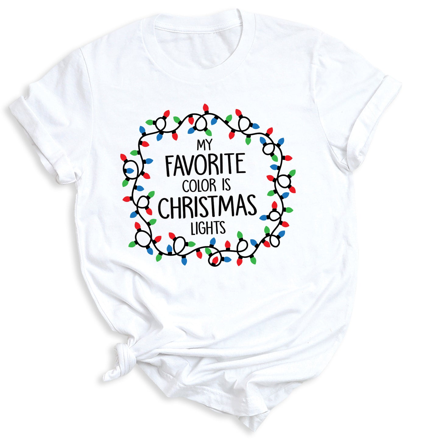Christmas Lights Shirt – My Favorite Color is Christmas Lights Tee