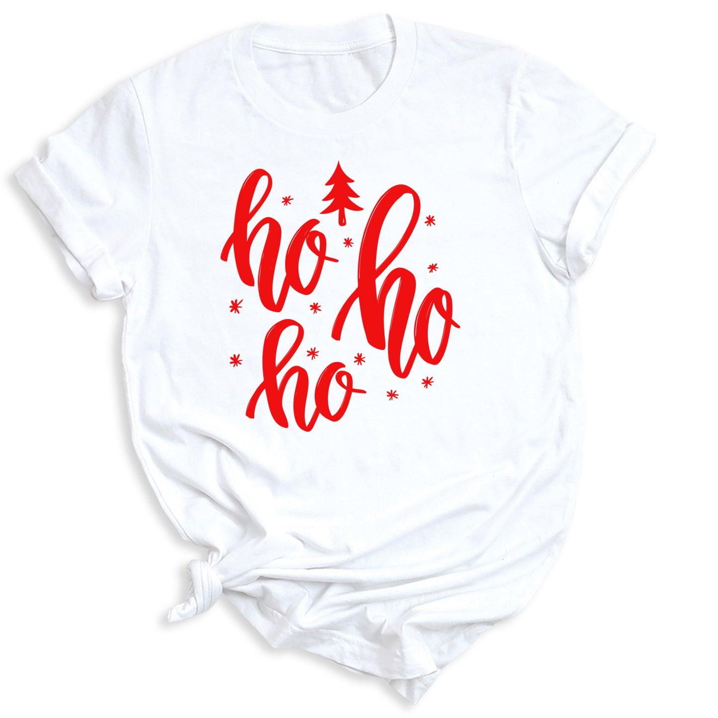 Cute Ho Ho Ho Christmas T-Shirt โ Santa Holiday Shirt for Women & Men
