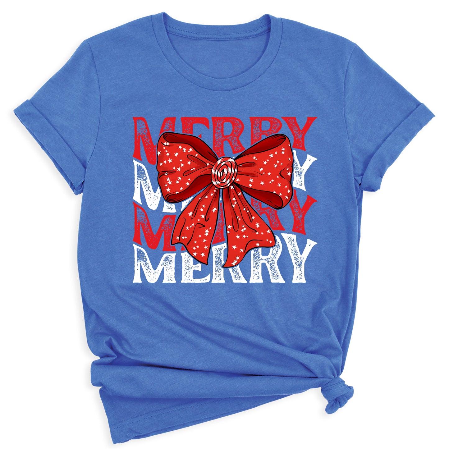 Merry Christmas Bow Shirt β Cute Coquette Holiday Tee for Women & Girls, Festive Family Xmas Top