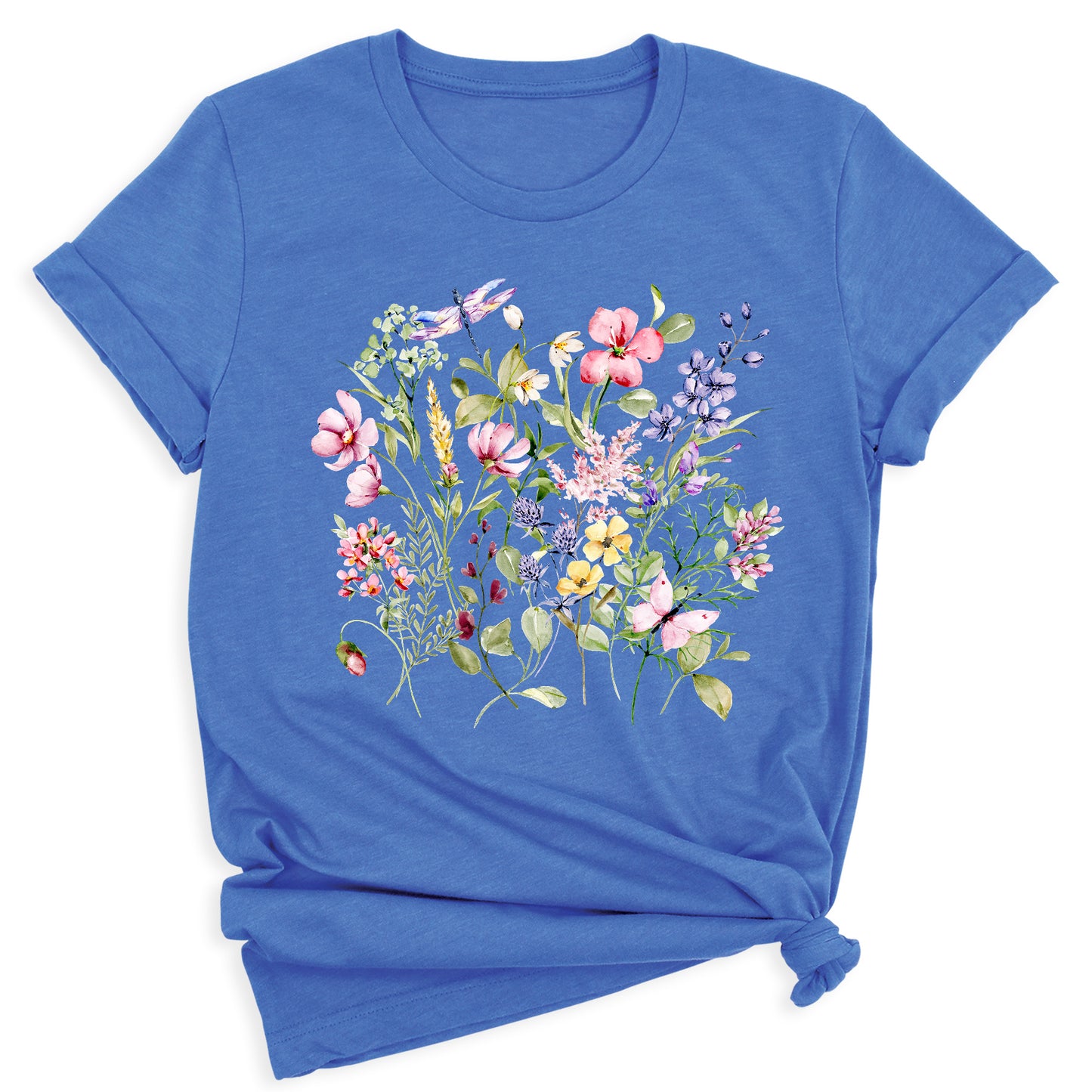 Wildflower Shirt โ Vintage Floral Boho Tee for Women