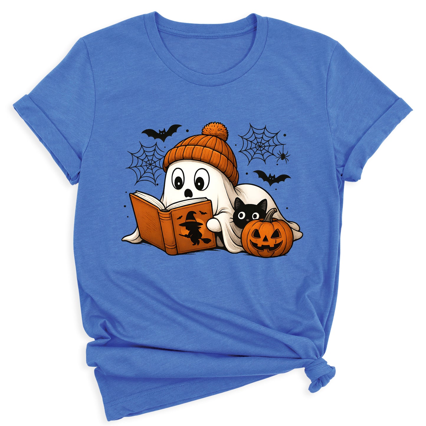 Reading Ghost Halloween Shirt – Book Lover Spooky Season Tee