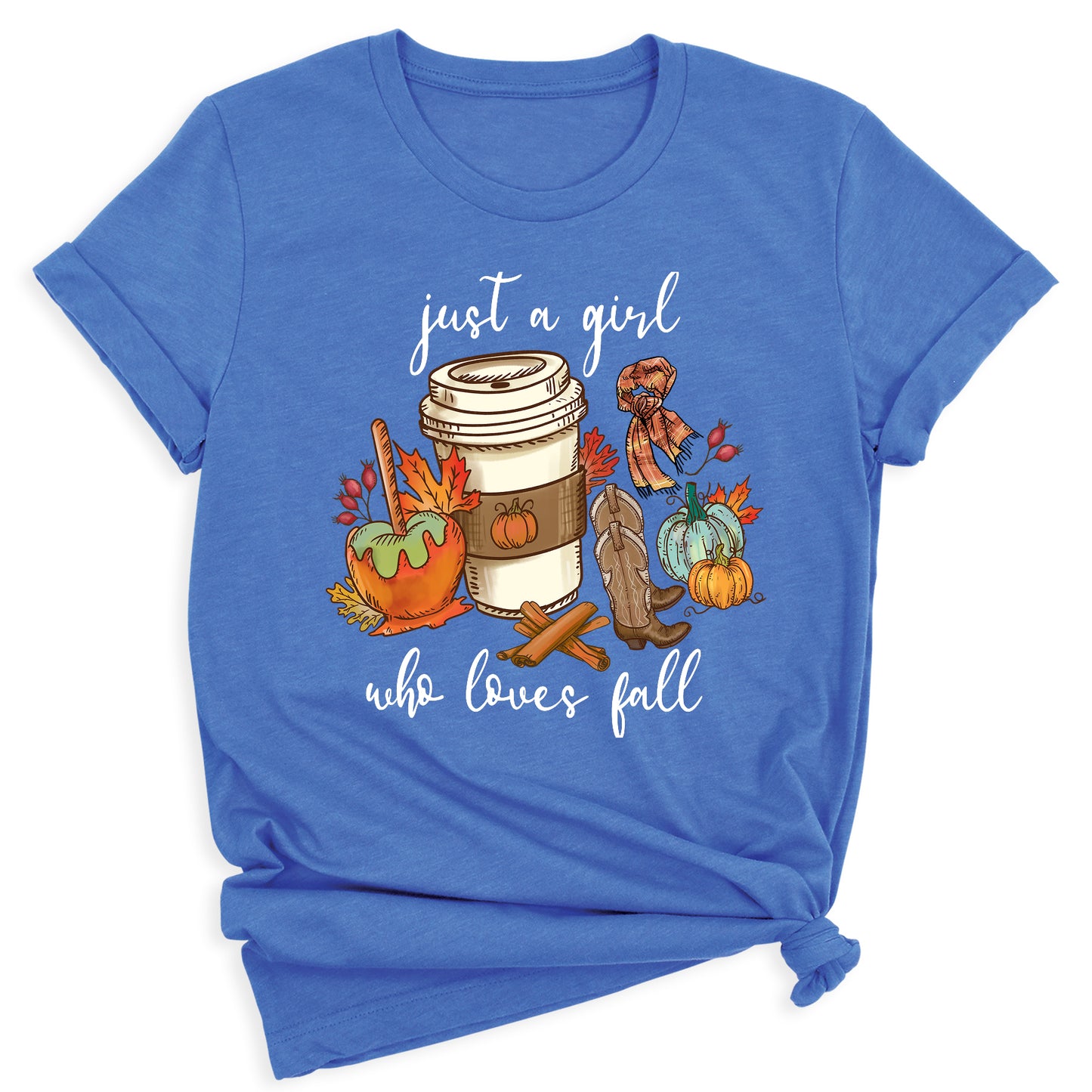 Just a Girl Who Loves Fall Shirt β Cute Pumpkin Autumn Vibes Tee