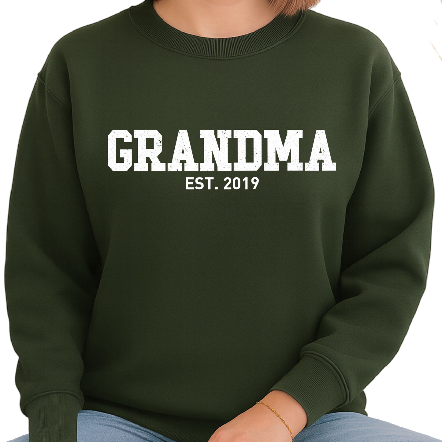 Custom Grandma Est. Sweatshirts – Personalized Matching Family Gift