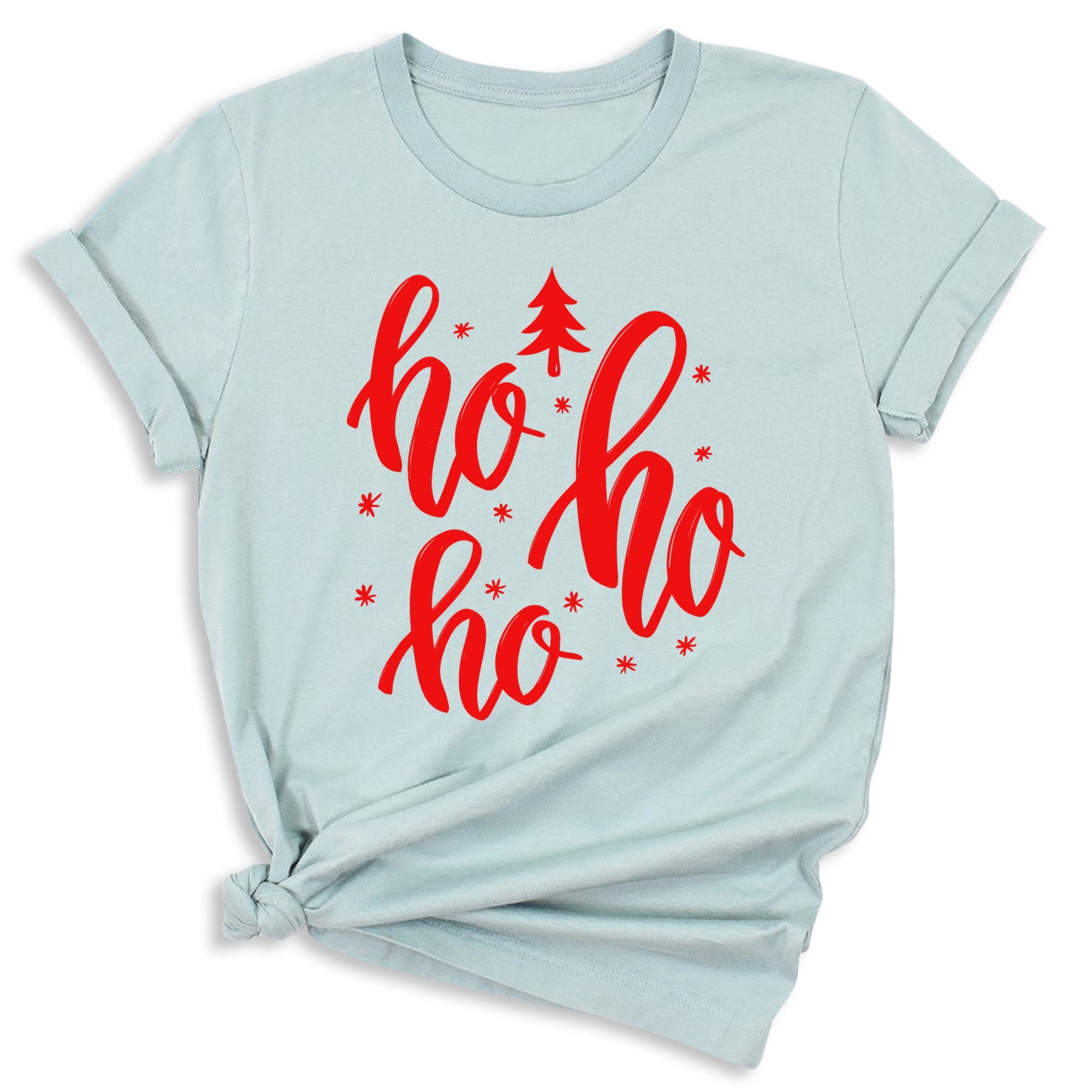 Cute Ho Ho Ho Christmas T-Shirt โ Santa Holiday Shirt for Women & Men