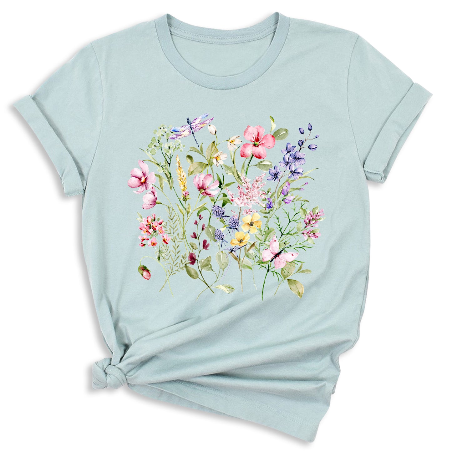 Wildflower Shirt โ Vintage Floral Boho Tee for Women