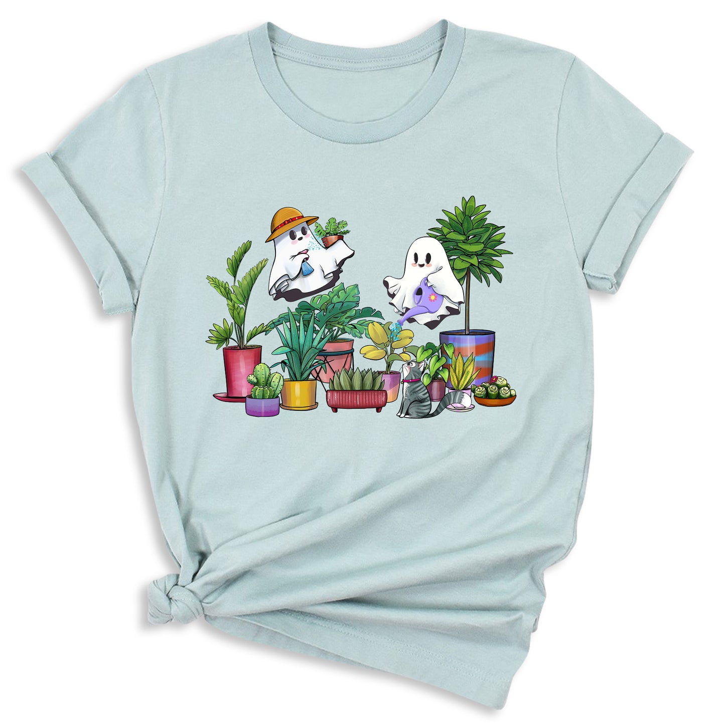 Halloween Ghost Plant Shirt – Garden Lover Tee | Cactus & Succulent Botanical Shirt