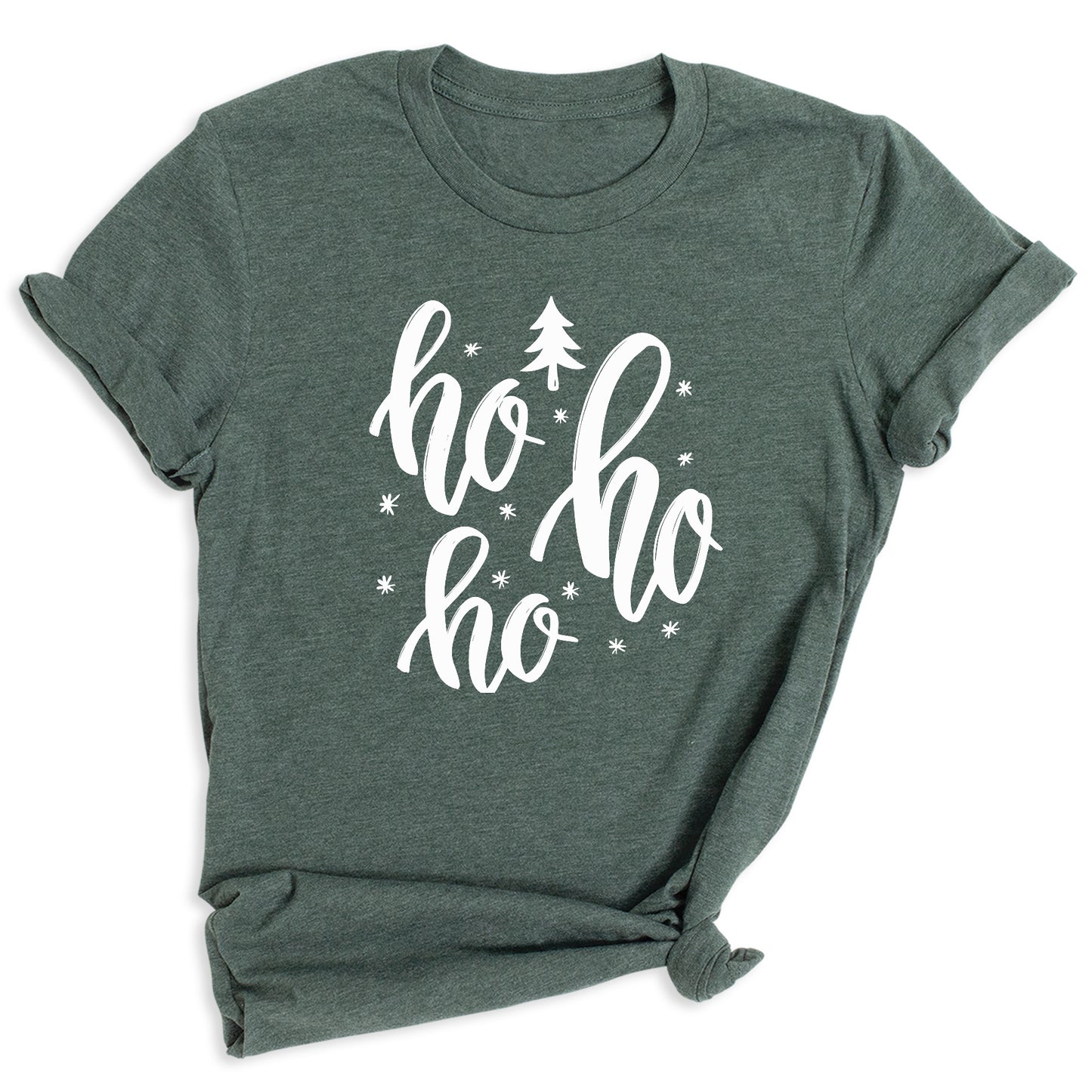 Cute Ho Ho Ho Christmas T-Shirt โ Santa Holiday Shirt for Women & Men