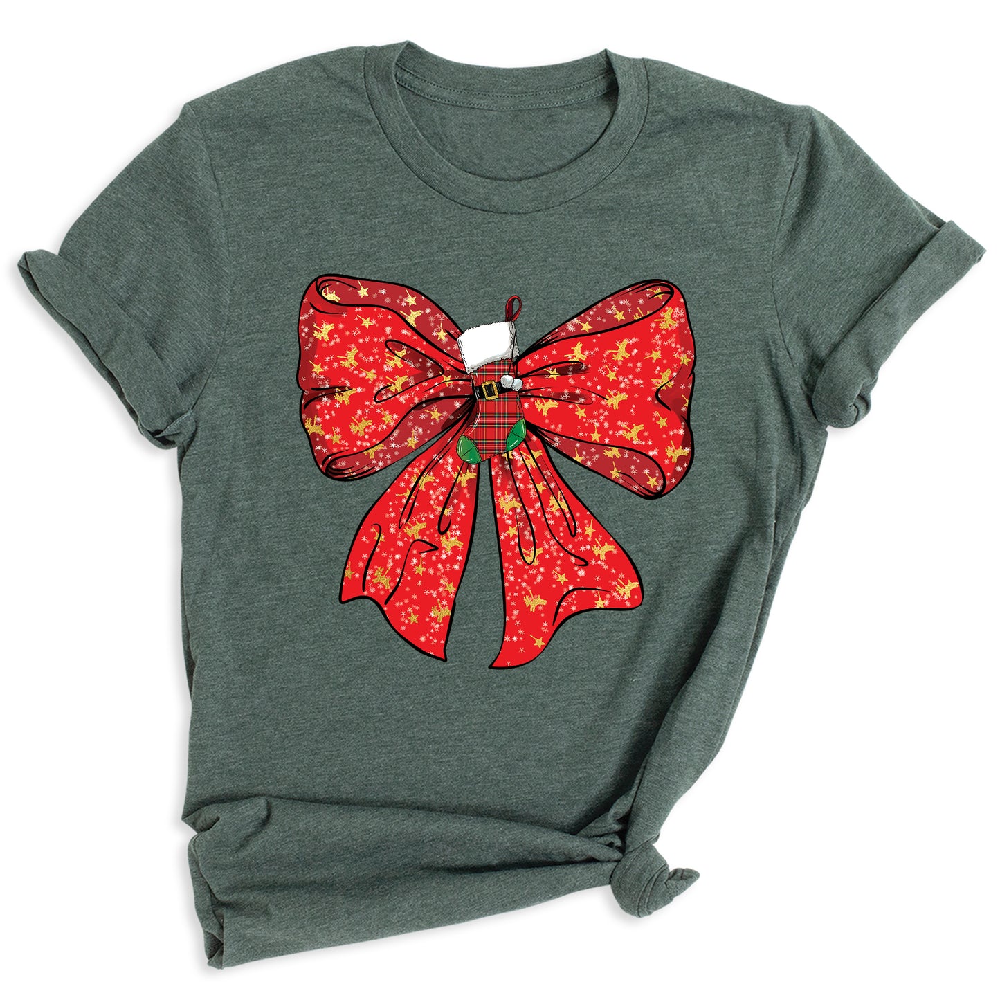 Coquette Christmas Bow Shirt – Cute Retro Holiday Tee for Women, Xmas Gift Top, Merry Christmas Coquette Style