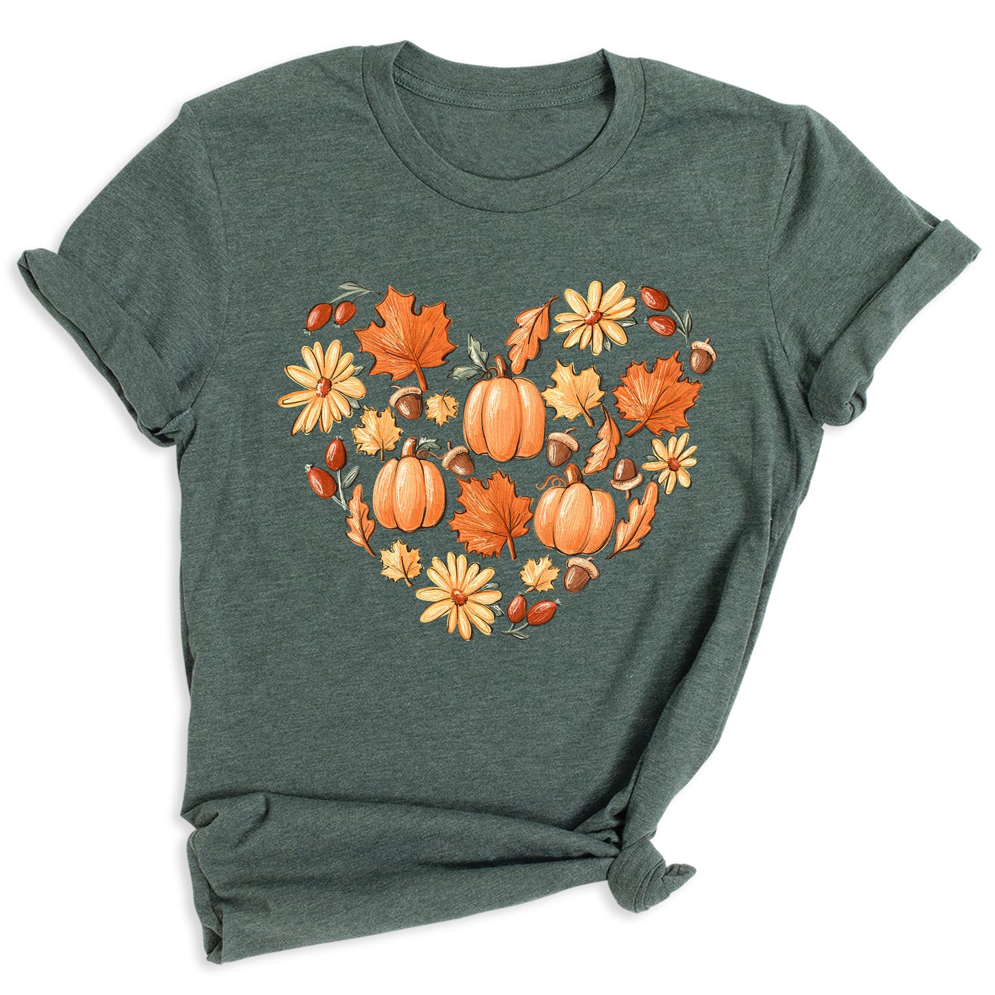 Thanksgiving Pumpkin Heart Shirt β Fall Harvest Graphic Tee