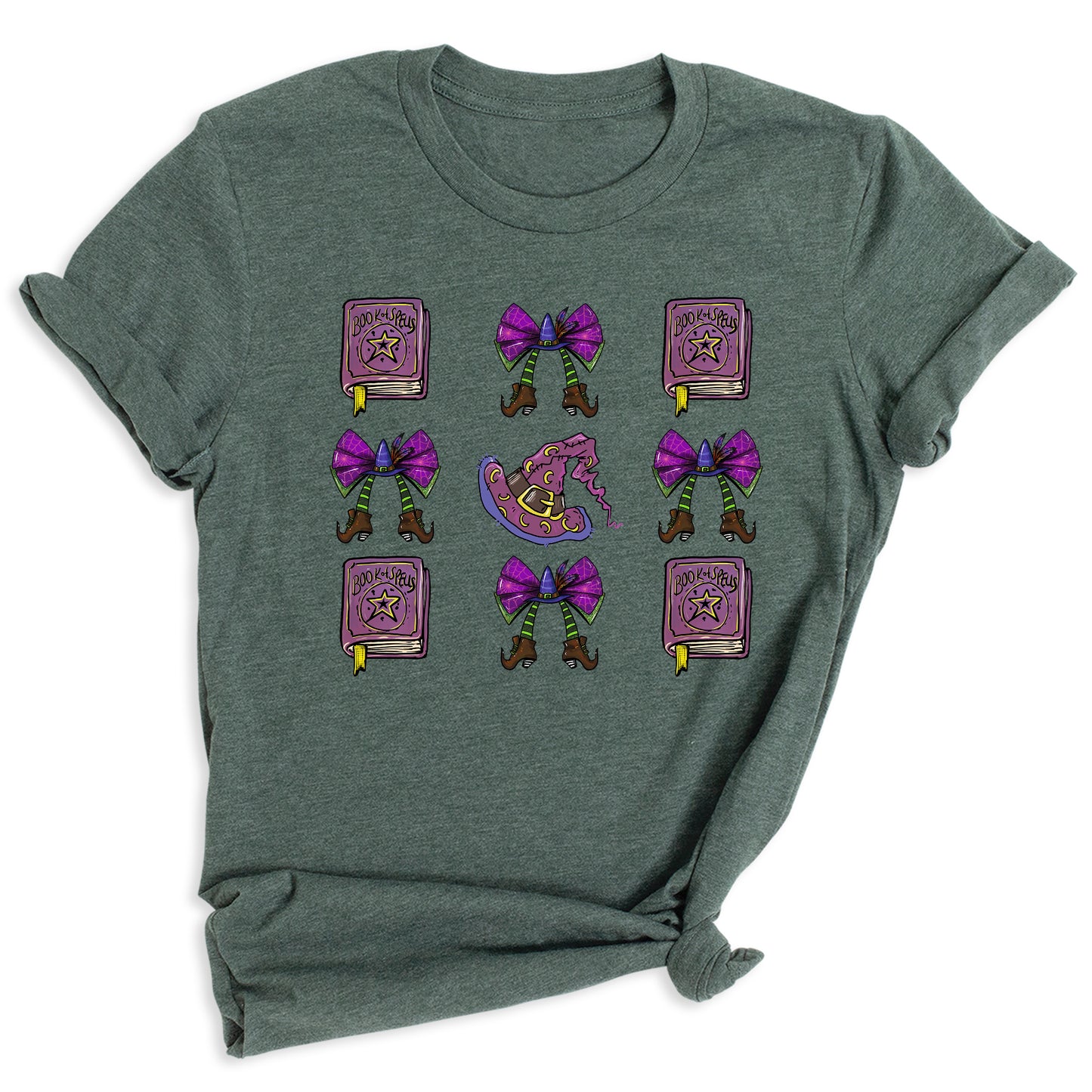 Halloween Witch Hat Shirt – Coquette Bow Tee, Spooky Season Outfit for Women
