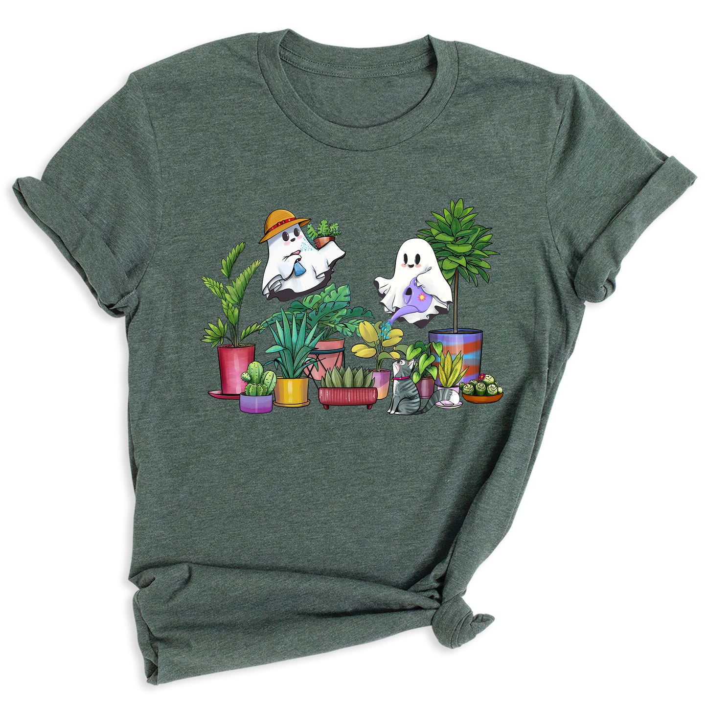 Halloween Ghost Plant Shirt – Garden Lover Tee | Cactus & Succulent Botanical Shirt