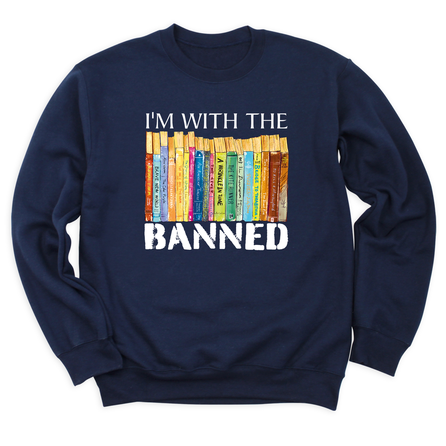 i'm with banned shirts navy blue