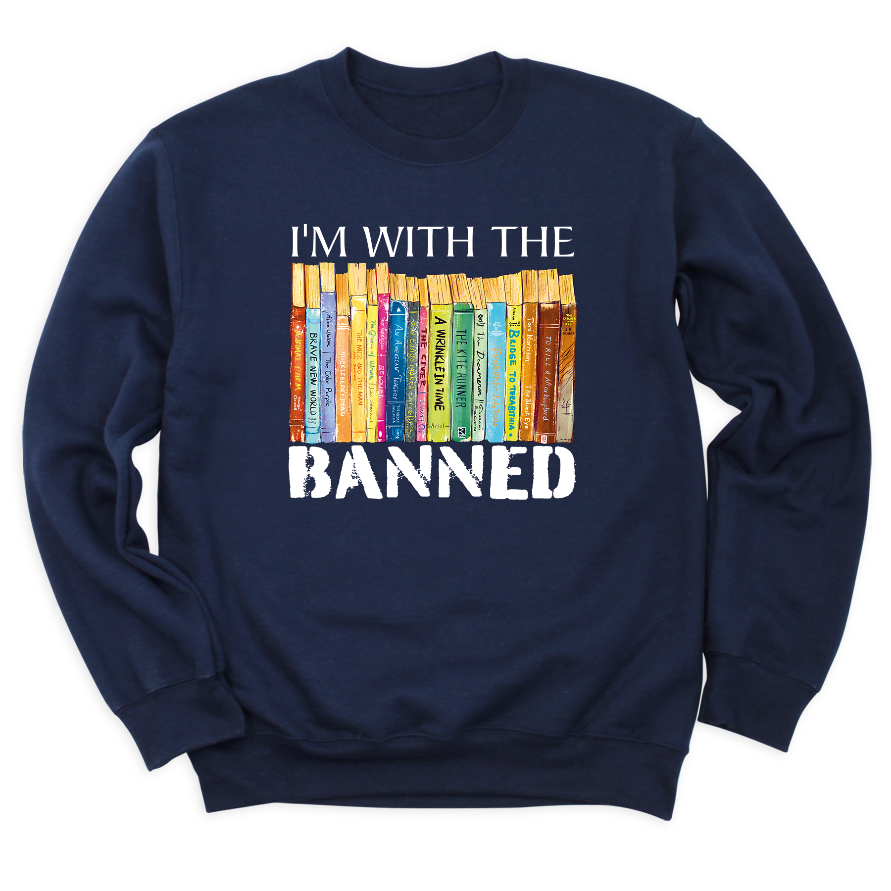 i'm with banned shirts navy blue