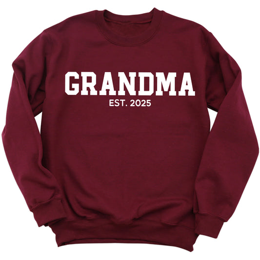 Custom Grandma & Grandpa Est. Sweatshirts – Personalized Matching Family Gift