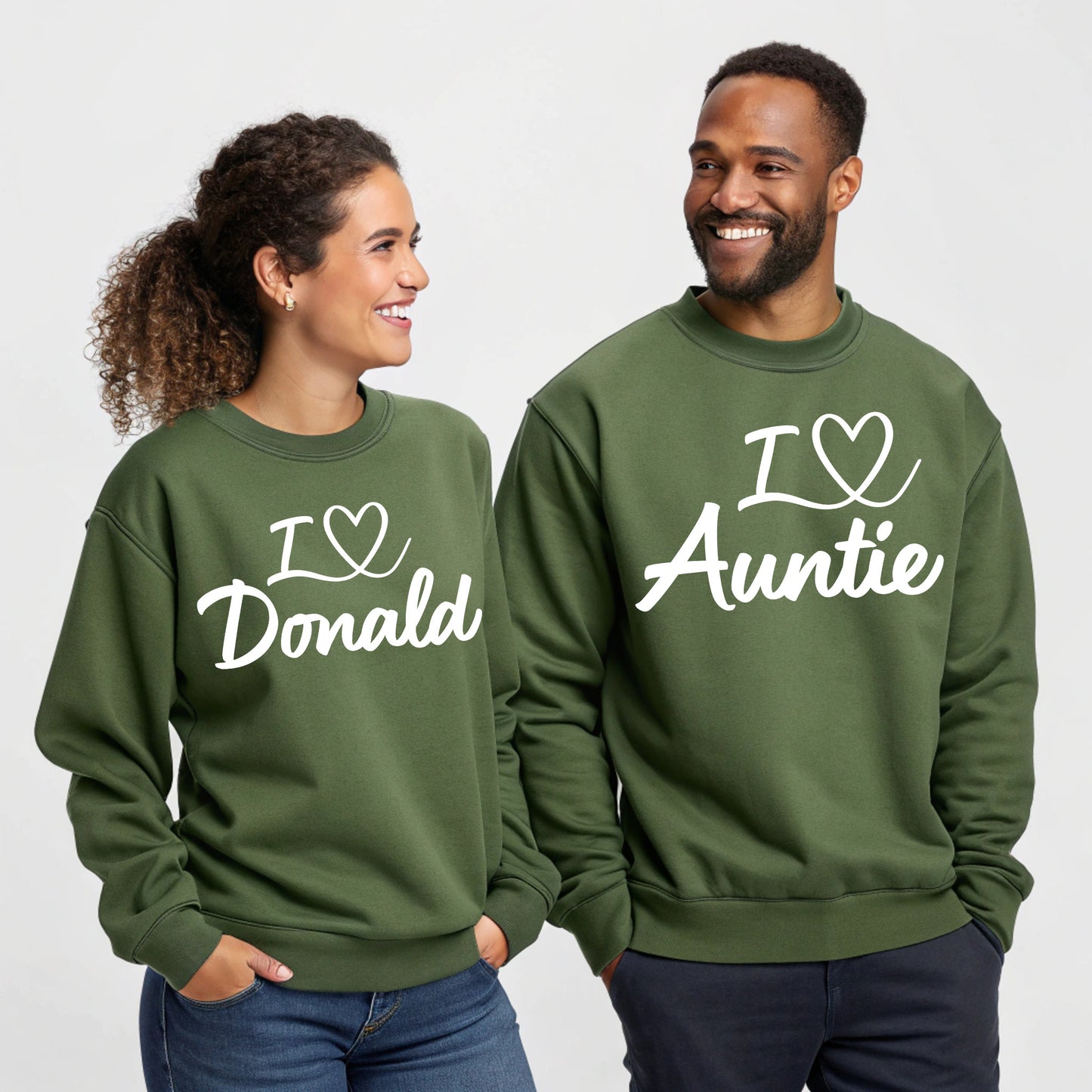 I Love You Custom Name Sweatshirt – Matching Valentine Couple Gift