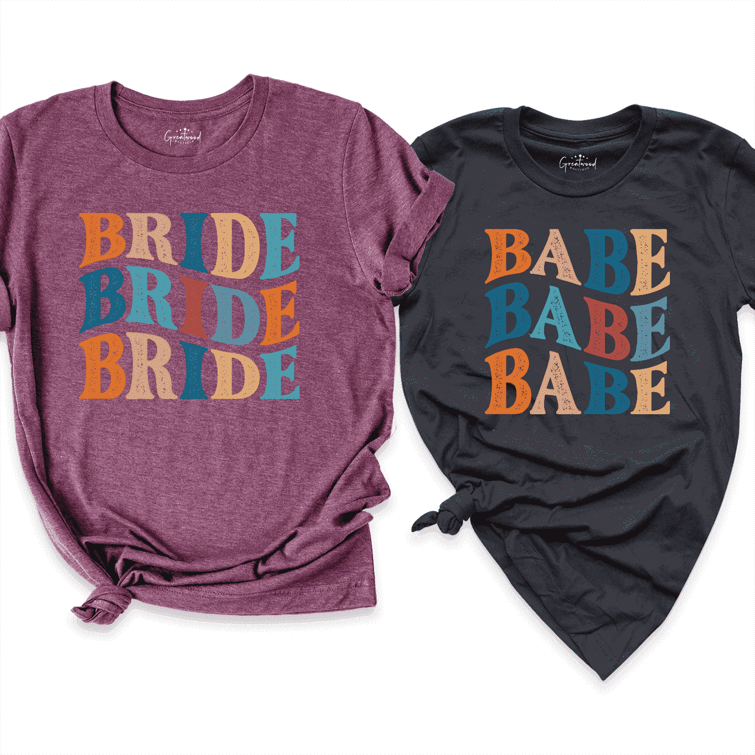 Bride & Babe Shirt Maroon - Greatwood Boutique