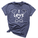 I Love Dog Shirt Navy - Greatwood Boutique