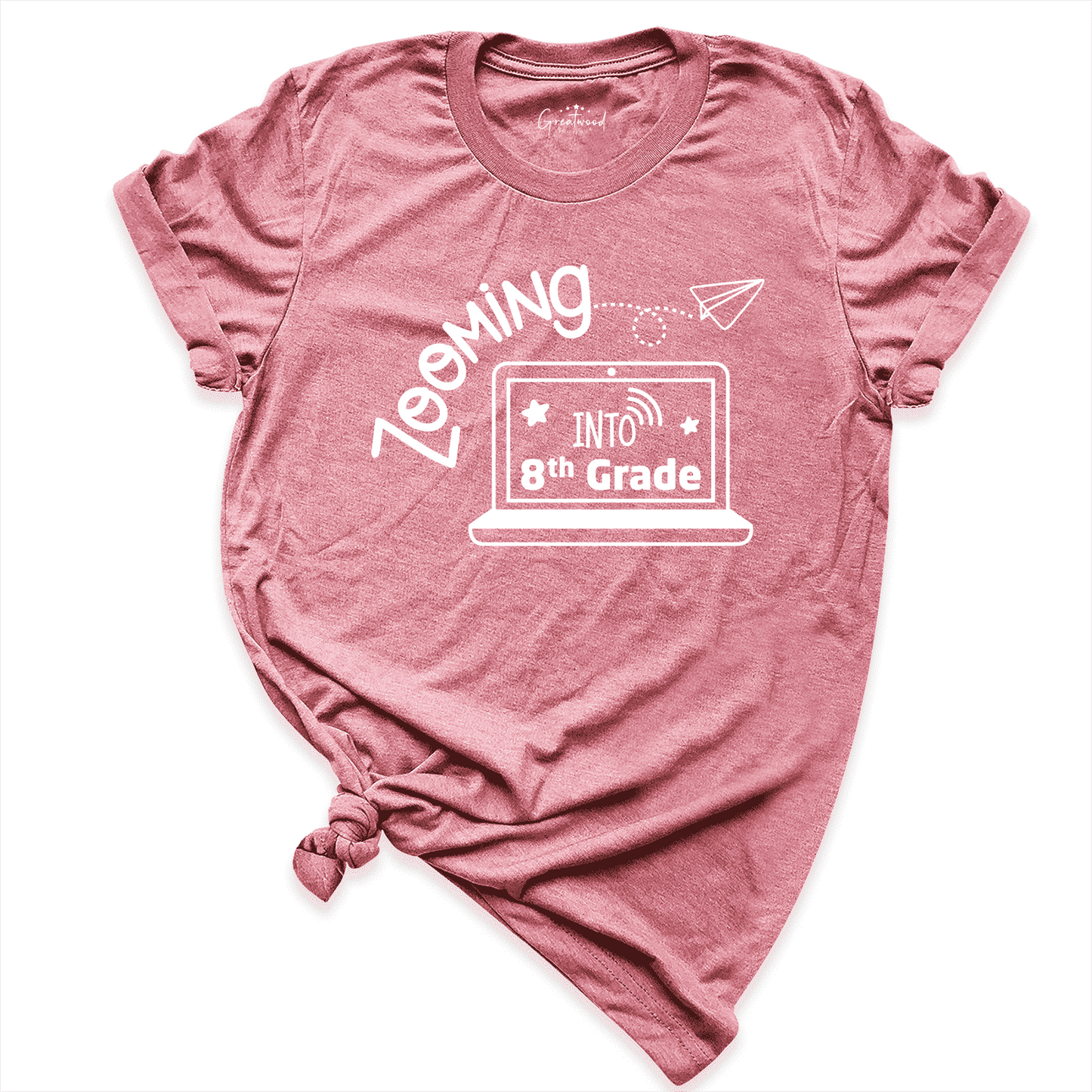 Zooming Into 8th Grade Shirt Mauve - Greatwood Boutique