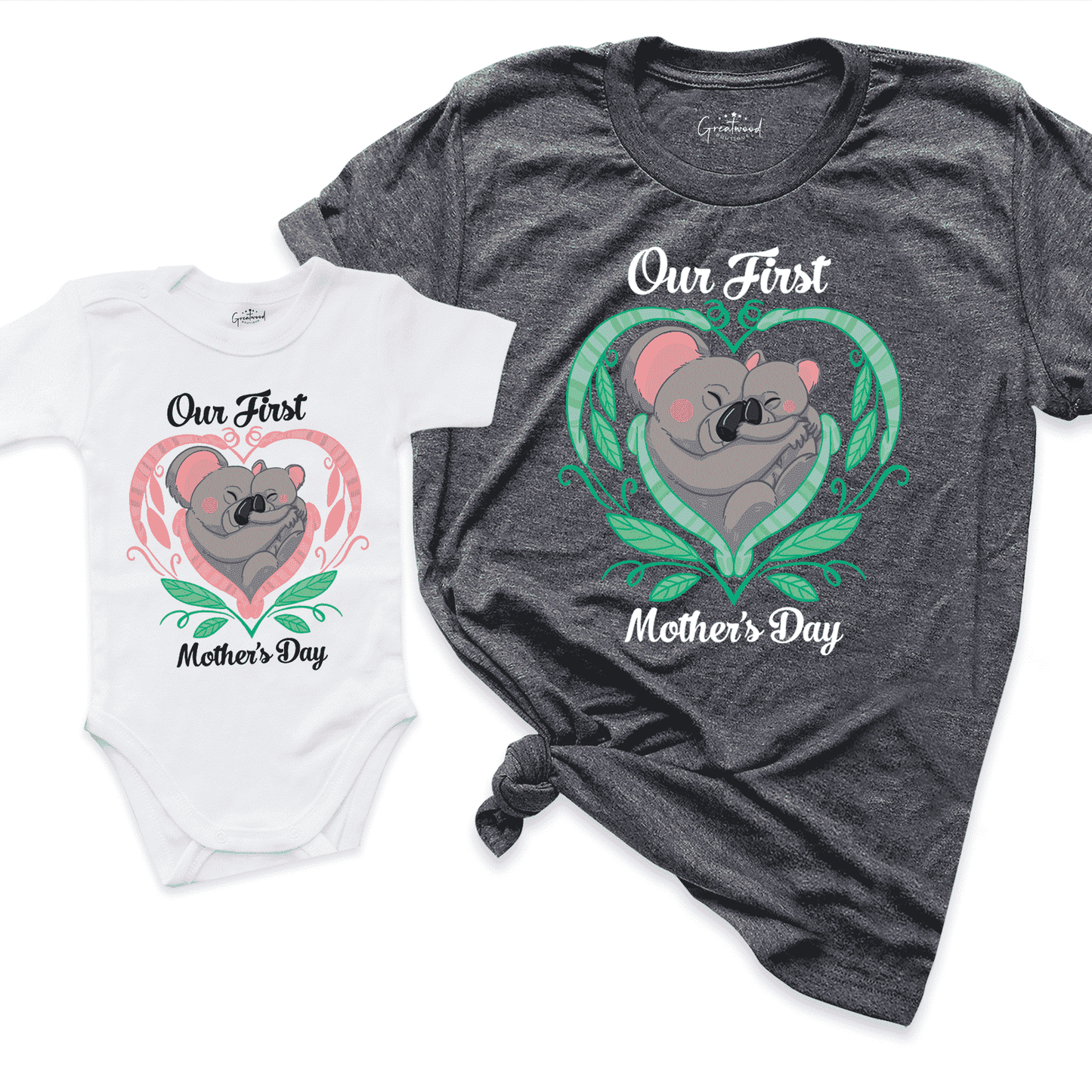 Our First Mother's Day Shirt D.Grey -Greatwood Boutique