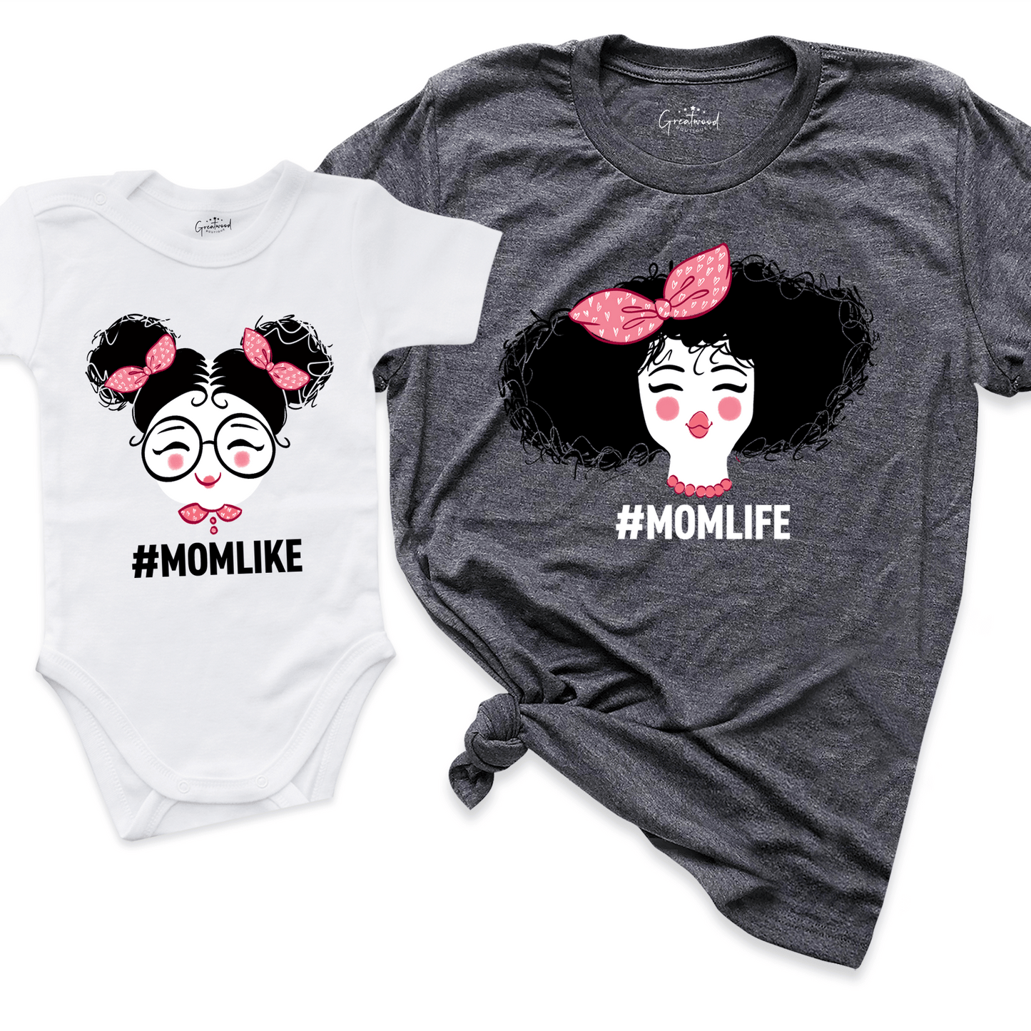 Mom Daughter Shirt D.Grey - Greatwood Boutique