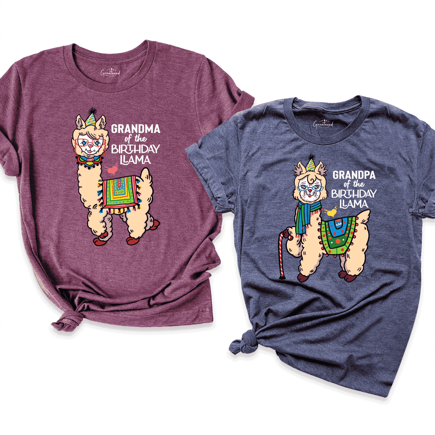 Llama Family Birthday Shirt Mauve - Greatwood Boutique
