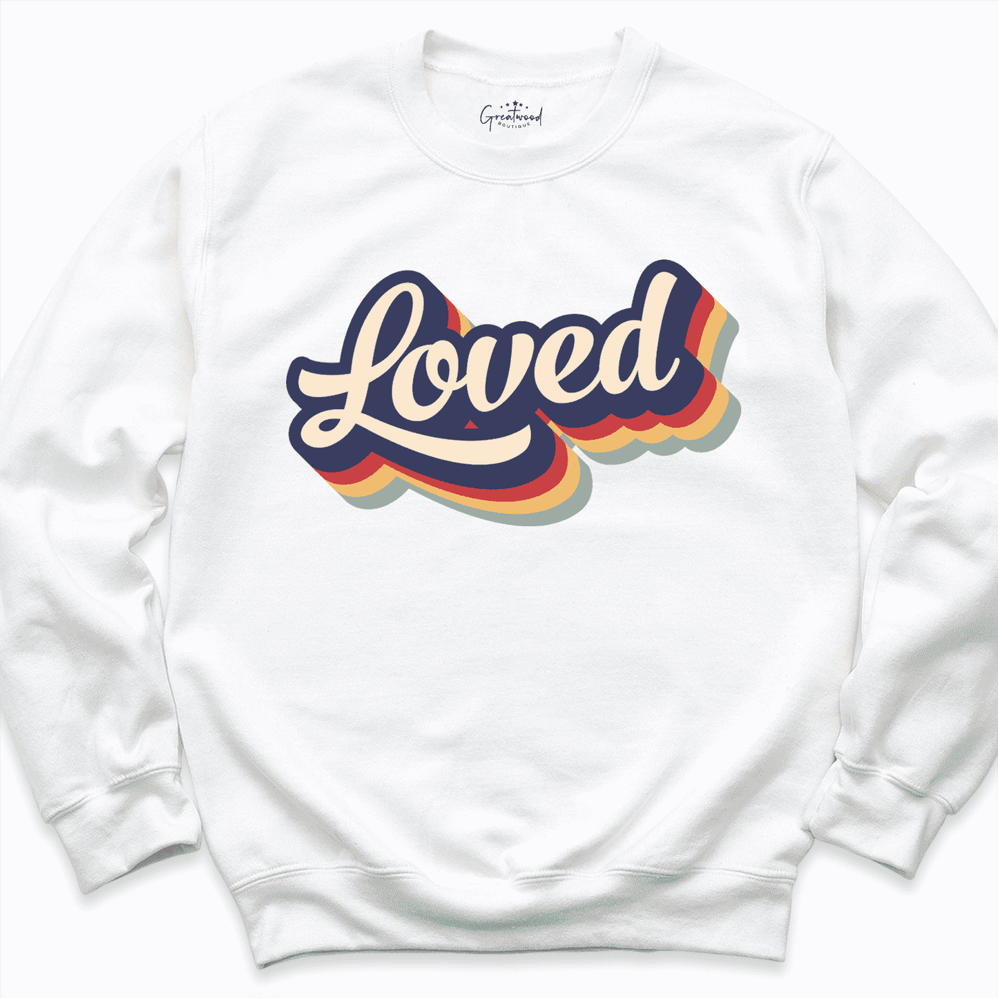 Retro Loved Sweatshirt White - Greatwood Boutique
