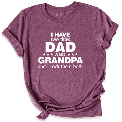 Dad and Grandpa Shirt Maroon - Greatwood Boutique
