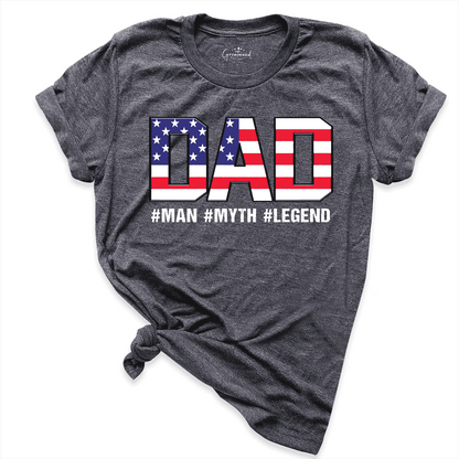 American Flag Dad Shirt D.Grey - Greatwood Boutique