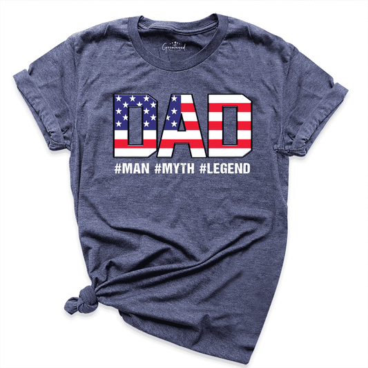 American Flag Dad Shirt Navy - Greatwood Boutique